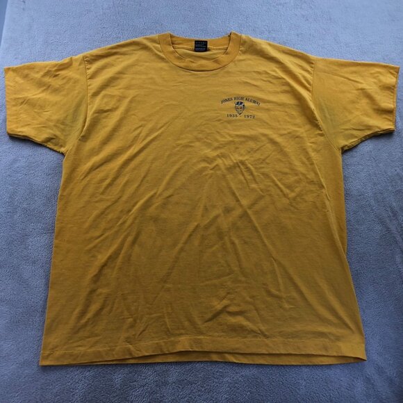 Fruit Of The Loom Mens Jones High Alumni T-Shirt XXXL Yellow Short Sleeve Casual - Picture 11 of 12